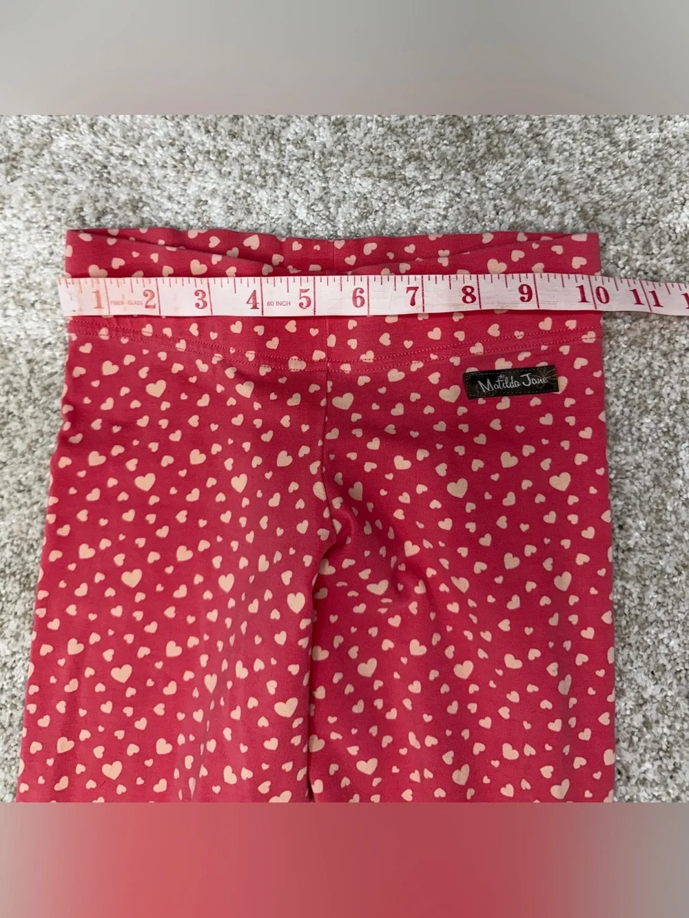 Matilda Jane Girls Heart Ruffle Leggings Size 10